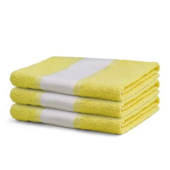 Toalha de Banho Personalizada com Nome, Logo, Como Desejar Cor Amarelo