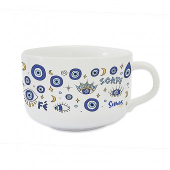 Caneca Consume - Olho Grego - 500ml Cereais, Sopa