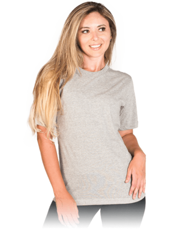 Camiseta ou baby look Cinza Mescla Algodão