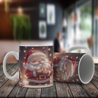 Caneca Natal Papai Noel de Luz