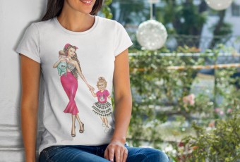 Dia das Mães Ilustração Camisas Presente Personalizado