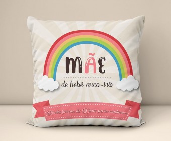 Almofadas decorativas Mãe De Bebe Arco Iris