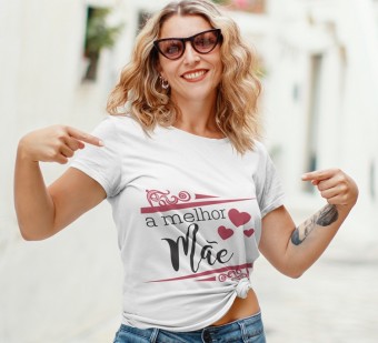 Dia das mães camiseta personalizada presente mae Modelo 2