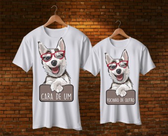 Cara de Um Focinho do Outro Camiseta Kit 2 Peças