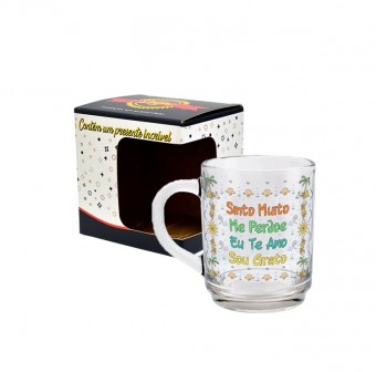 Caneca Lisa de Vidro 245ml - Ho'oponopono