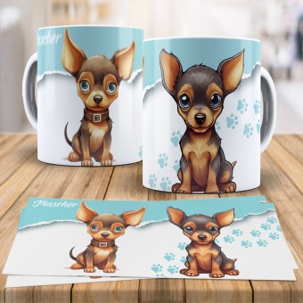 Caneca Xícara Raças Pet - Pinscher