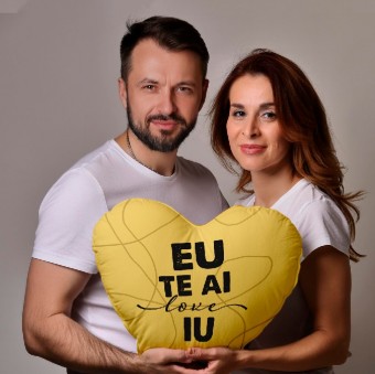 Almofada Coração Eu te Ai Love Iu