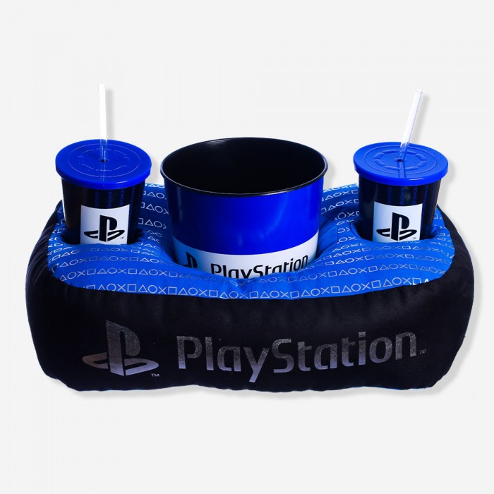 Almofada Playstation Kit Pipoca Balde + Copos Presente Gamer
