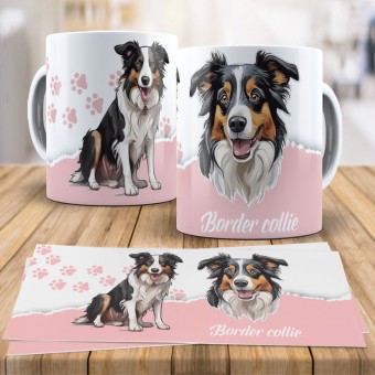 Caneca Xícara Raças Pet - Border-collie