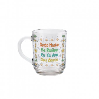 Caneca Lisa de Vidro 245ml - Ho'oponopono