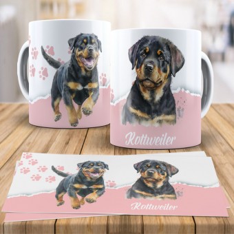 Caneca Xícara Raças Pet - Rottweiler