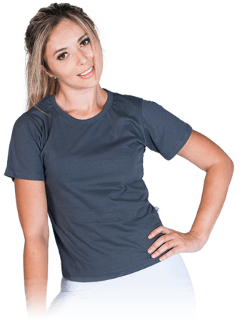 Camiseta ou baby look cinza chumbo 100% algodão