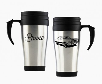 Caneca Térmica de Alumínio - 500ml Garrafa Copo Cerveja Suco