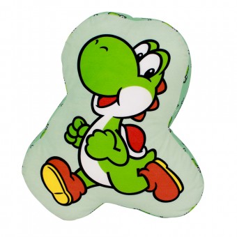 Almofada Formato Fibra Yoshi Nintendo Mario Bross Game Zc