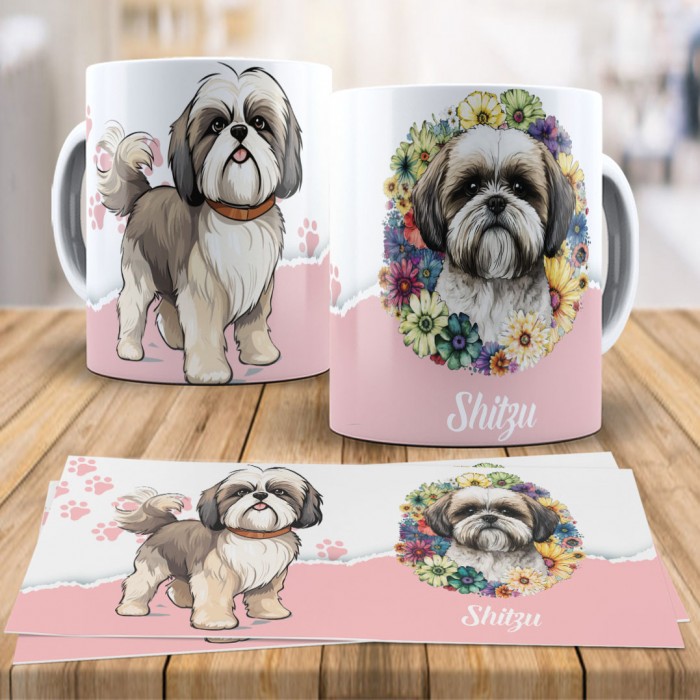 Caneca Xícara Raças Pet - Shih-tzu