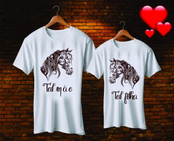 Camiseta Tal Mae Tal Filha Kit 2 Camisetas Cavalo