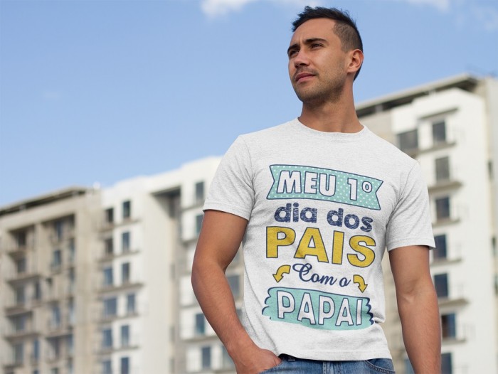 Camiseta Meu 1 Dia dos Pais com Meu Papai