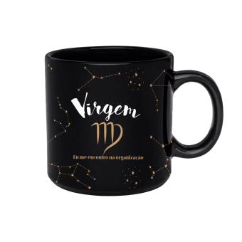 CANECA PRETA 330ML - ZODÍACO