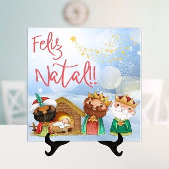 Azulejo Presépio Feliz Natal