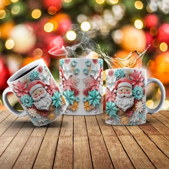 Caneca Natal Papai Noel Delicado