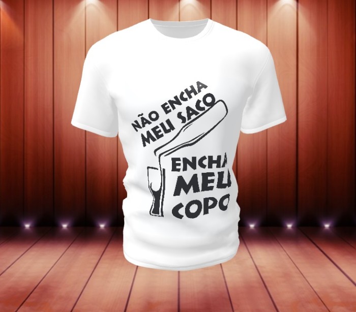 Camiseta Cachaça Frase Engraçada