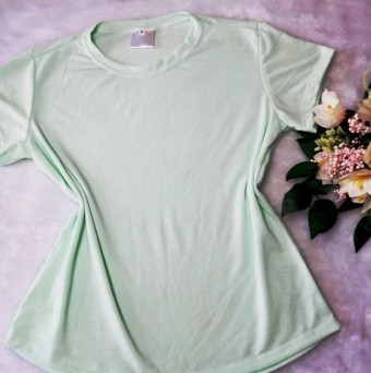 Camiseta feminina blusinha babylook personalizada como desejar Cor Verde Tamanho P
