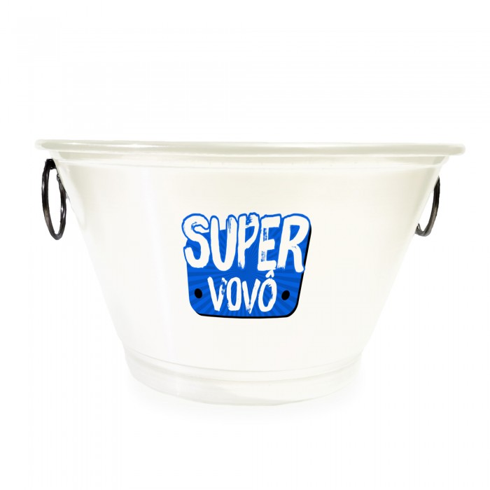 Balde De Gelo 9l Personalizado - Super Vovô - Branco