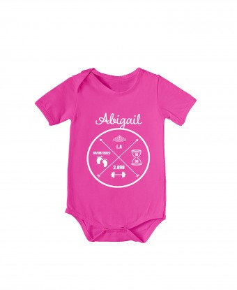 Body bebê Círculo de Nascimento personalizado