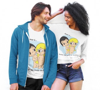Camiseta Personalizada Namorados Amar É - Kit com 2 Unidades
