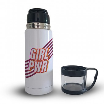 Garrafa Térmica de Inox com Copo - 300ml - Girl Pwr