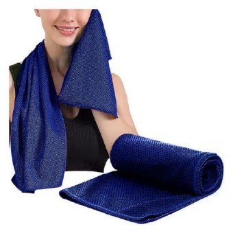 Toalha Fitness Personalizada nas Medidas 30 x 80 cm Dry Cor Azul Marinho