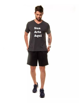 Camiseta Poliamida Gola V Masculina 