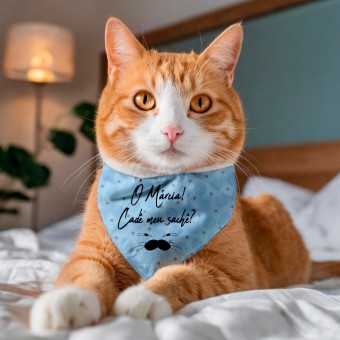 Bandana Pet - Gato - Márcia, cade meu sachê?