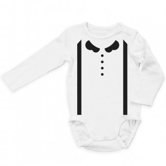 Body Bebe Manga Longa Gravata