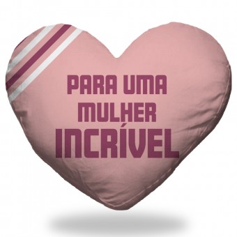 Almofada Coração Mulher Incrível