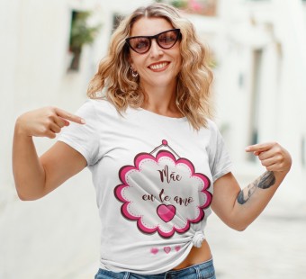 Camiseta "dia das Mães" Mãe de Menina Modelo 4