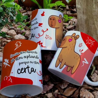 Caneca Capivara Mais Divertida do Mercado! Colocamos Nome se desejar! 