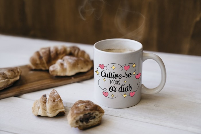 Caneca Cultive-se Todos os Dias Frase Personalizada