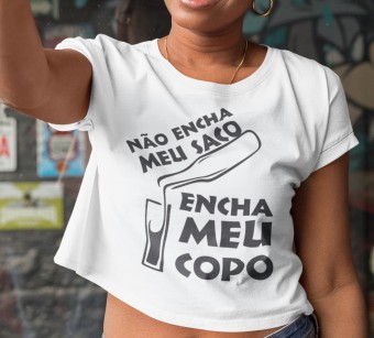 Camiseta Cachaça Frase Engraçada