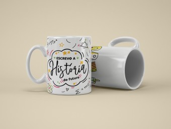 Caneca Personalizada Escrevo a História do Futuro