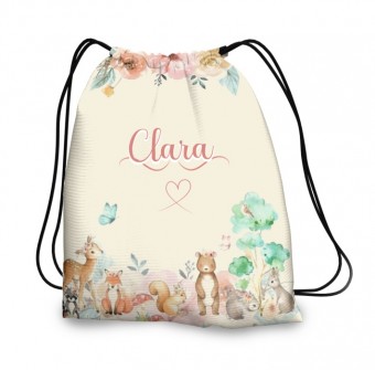Mochila _saco com sua arte ou logo marca 30x40 Tema Livre