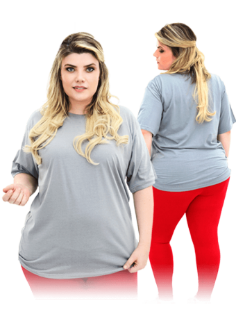 Camiseta ou baby look Prata 100% algodão