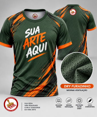 Camiseta Dry Furadinho linha premium Personalizada com sua ideia Proteção Uv 30+