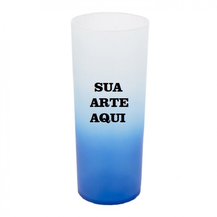 Long Drink Degrade Fosco Copo Personalizado com a sua arte