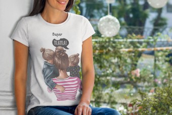 Dia das Mães Ilustração Camisas Presente Personalizado Modelo 5
