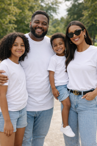 Camiseta branca algodão 100% LISA