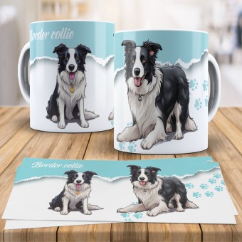 Caneca Xícara Raças Pet - Border-collie