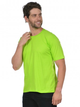 Camiseta ou baby look Verde limão 100% algodão