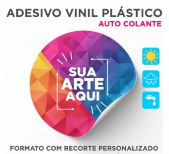 Etiquetas Adesivas Personalizadas Lavável e Impermeável - 60 unid