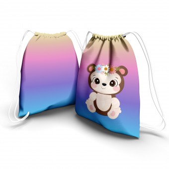 Sacochila Personalizada Cute Bear 30x40 